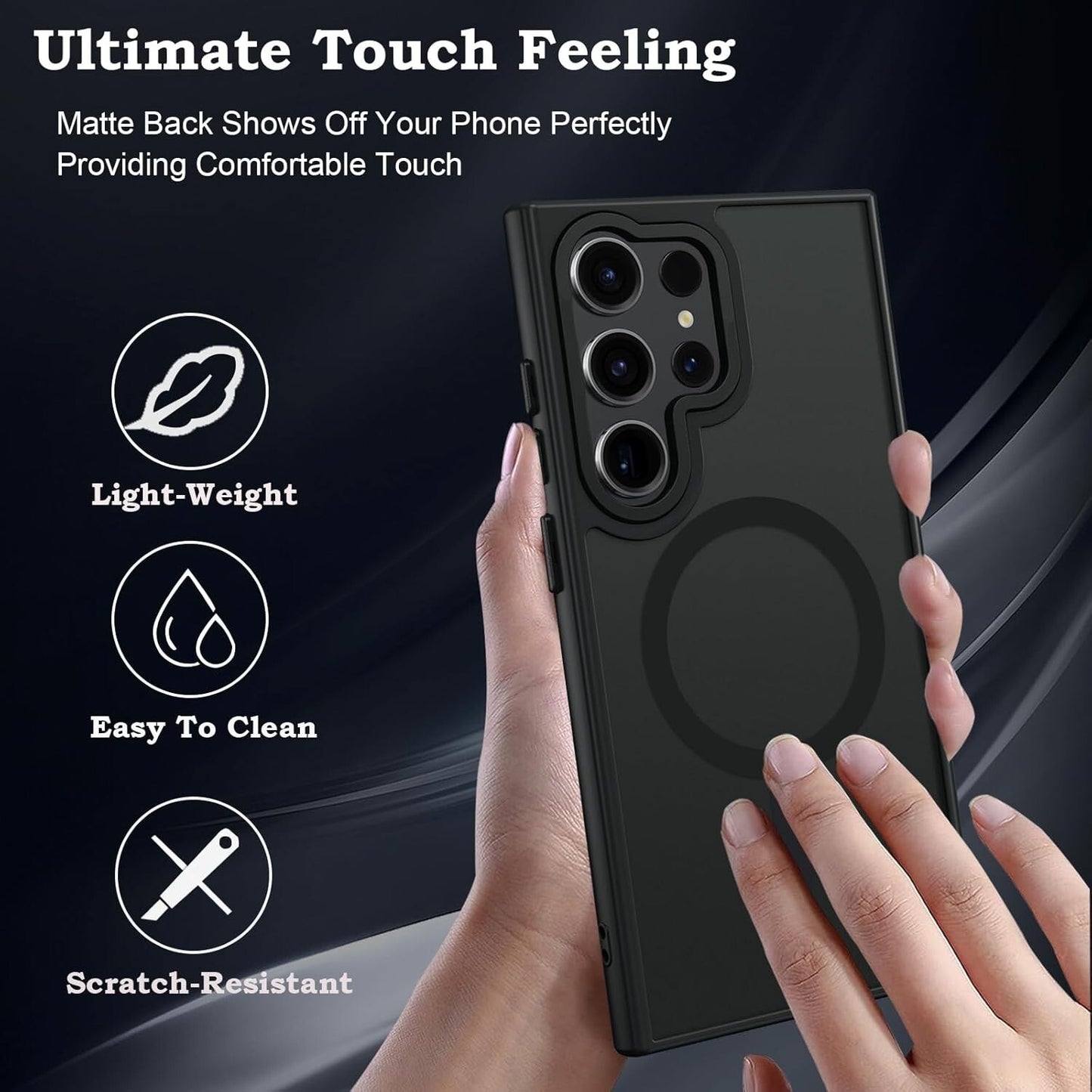 For Samsung Galaxy S25 Ultra S24 S23 S22 Frosted Case Mag Safe Shockproof Cover