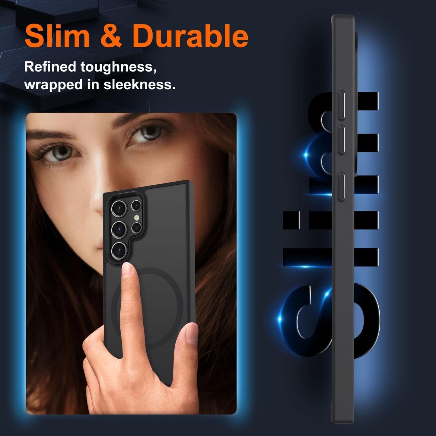 For Samsung Galaxy S25 Ultra S24 S23 S22 Frosted Case Mag Safe Shockproof Cover
